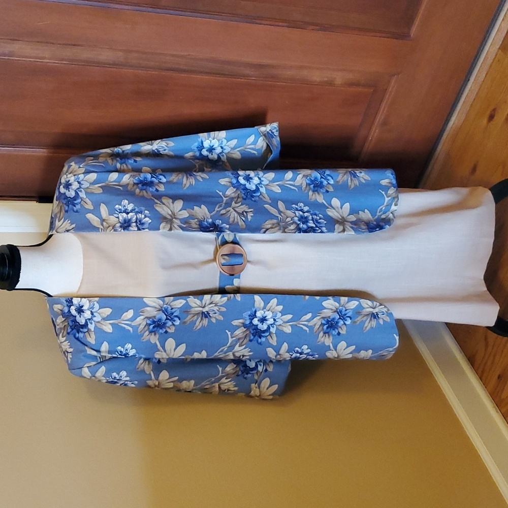 VINTAGE LADY CAROL DRESS AND JACKET 2 PIECE WITH BELT 14 FLORAL